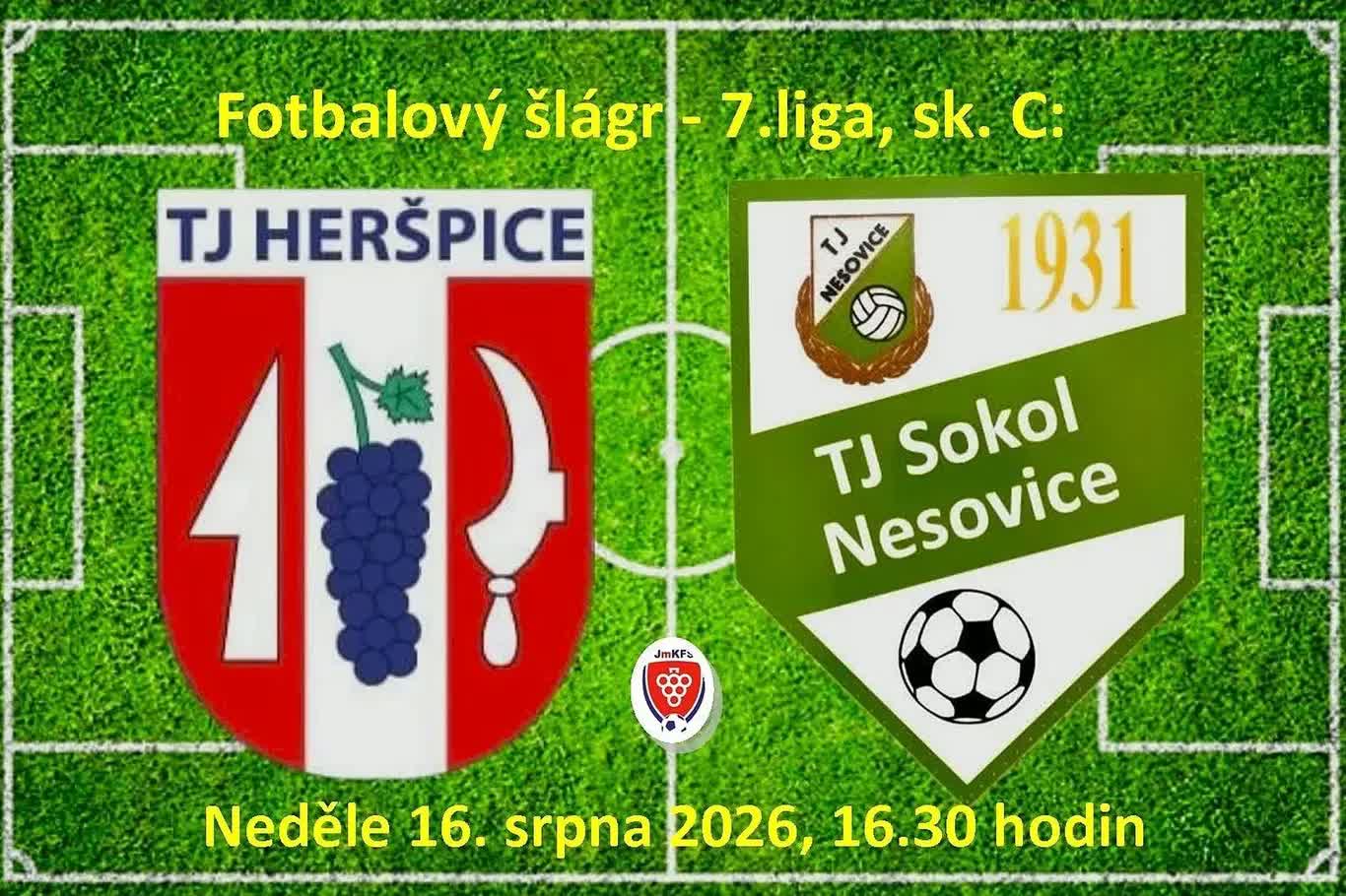 Heršpice a Nesovice si zopakují okresní derby. Tentokrát už půjde o krajské body